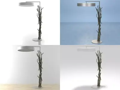 Yunak floor lamp with branches 3D model
