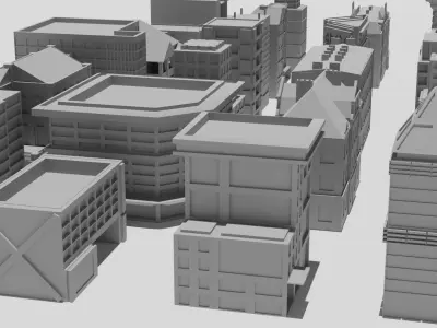 City Building Kitbash Pack 3D model buy
