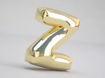 Z Balloon Gold 3D model