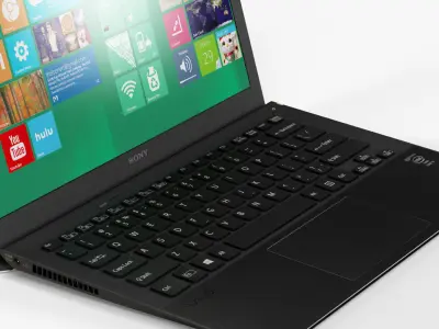 Sony VAIO Pro SVP1322M1R-B laptop Low-poly 3D model