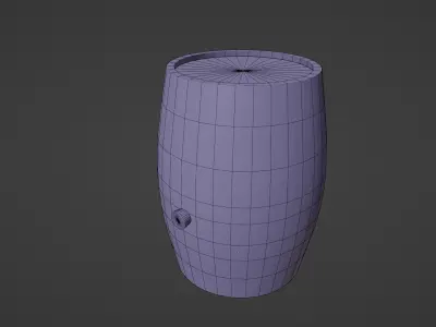 Barrel Low-poly 3D model