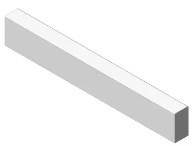 Concrete Curb 100 15 8 Narrow Landscaping Border 3D model