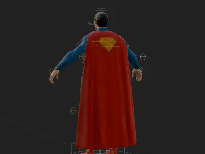 Superman 3D Model Corenswet Fortnite Rigged PBR Blender FBX Low-poly 3D model