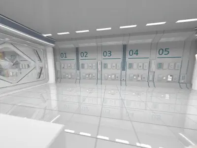 Sci-fi Room Fly-Through 3D model