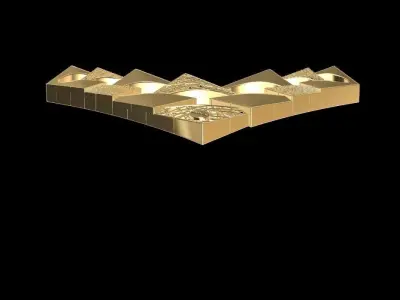  gold set ring earing pandent 3D print model