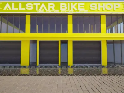 Retail Store Exterior Low-poly 3D model