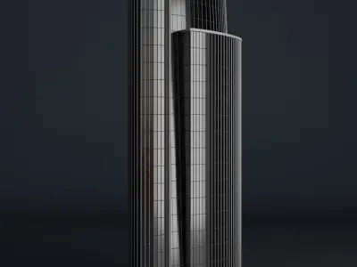 SKYSCRAPER CITY BUILDING 09 Low-poly 3D model