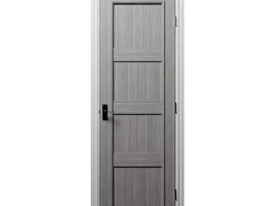 Contemporary Interior Door Set Low-poly 3D model
