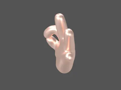 OK Hand v1 009 Low-poly 3D model