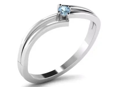 Diamond Ring For Women 3d Print Model 3D print model 67