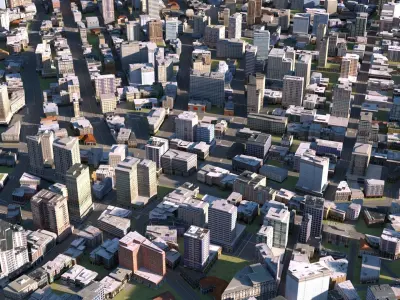 City 19 Low-poly 3D model