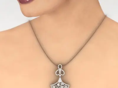 Women pendant 3dm render detail  3D print model purchase