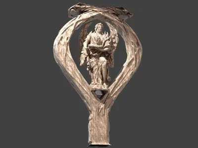 Angel Christmas Wreath 3  3D model