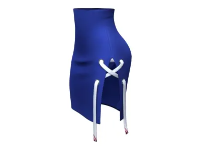 Anime Girl Skirt Low-poly 3D model