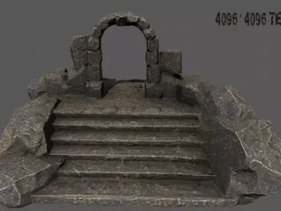 Gate rock 3D model purchase