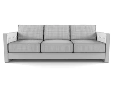 Bali Teak Lounge Sofa 3D model