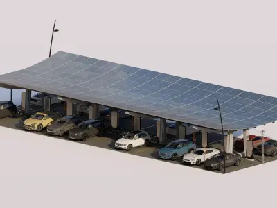 Charging station -Electric station 3D model
