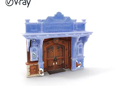 Victorian Style Storefront Model Pack Low-poly 3D model