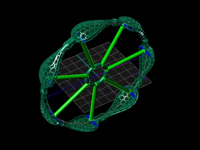 1123 Teardrop Lattice Bangle 8gm 3D print model