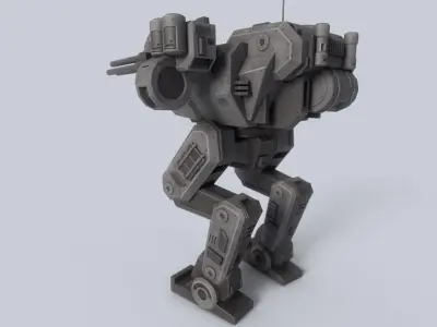 Peacekeeper Mech Low-poly 3D model