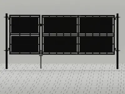 Gate industrial style 3D model