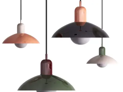 Macaron Bauhaus Pendant Light 3D model