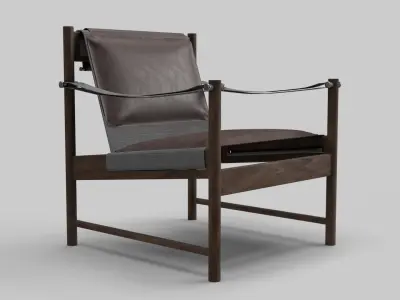 Lounge wood chair 3D model purchase