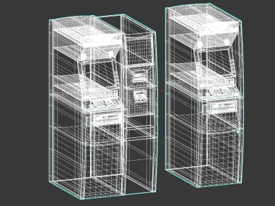 3D High poly model of ATM machines 3D model