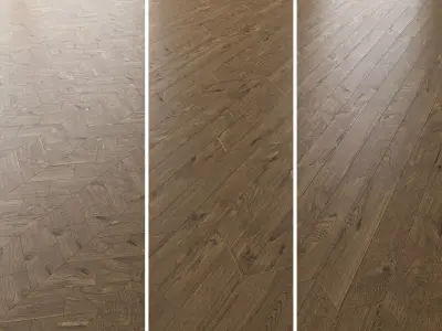 Parquet Oak Estate NEW Brushed set 6 3D model