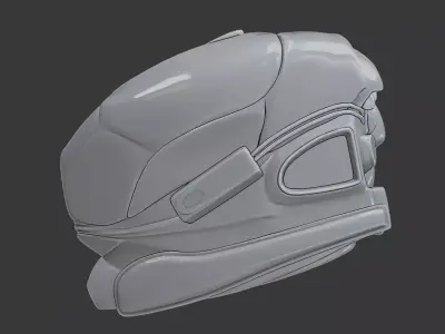 SciFi Helmet Concept 3D Printable Model 3D print model