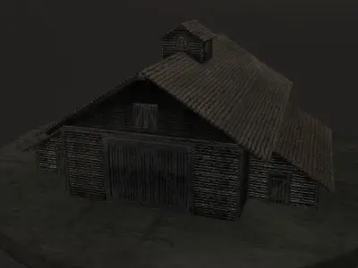 Farm Barn Low-poly 3D model