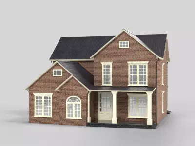British House Design 03T4 Low-poly 3D model