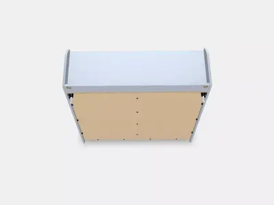 HAUGA Glass-door cabinet Low-poly 3D model