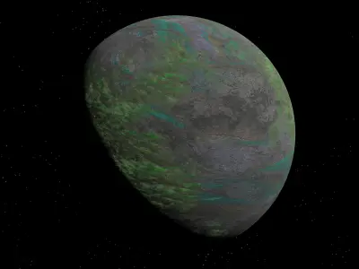 alien moon 001 Low-poly 3D model