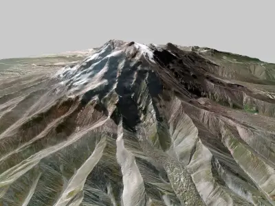 Volcano Shiveluch Kamchatka  3D model