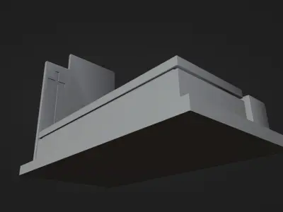 Marble tombstone in two colors Low-poly 3D model