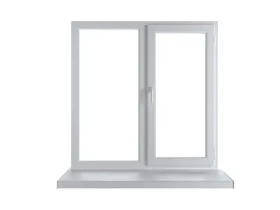 Plastic window - white 3D model