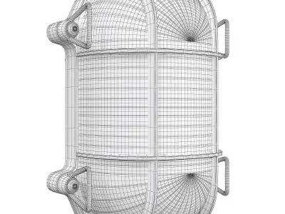 SEABECK CAGE OVAL BULKHEAD SCONCE Low-poly 3D model