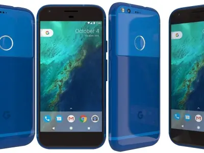 Google Pixel Really Blue 3D model