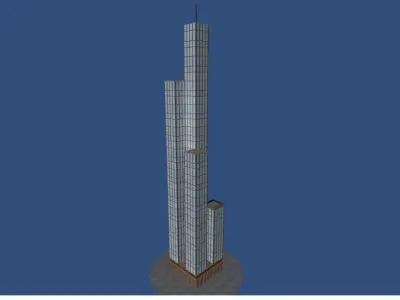 Tower 1 tallest building in world Free low-poly 3D model