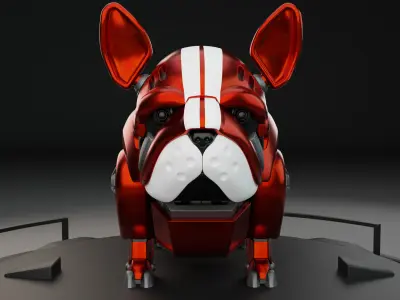 HWJ RAMBLER Mecha Bulldog Low-poly 3D model