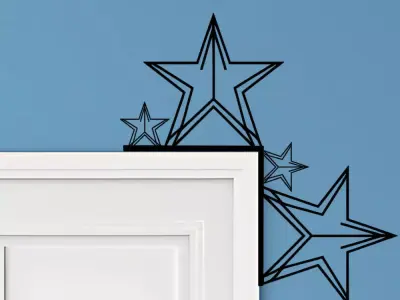 Star Door Corner Decor 3D print model get