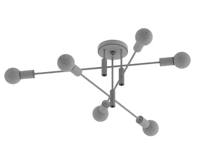 6 Light Sputnik Sphere Chandelier by George Oliver 3D model