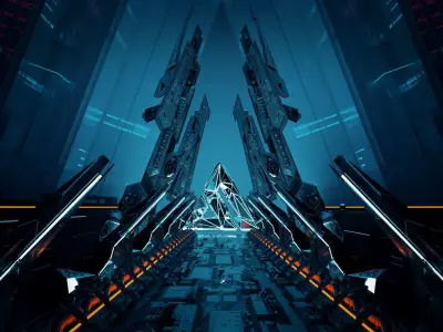 Scifi LOGO Star Warship Star Trek Cyberpunk style frame 3D model 3D model