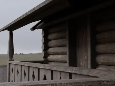 Medieval Mansion Low-poly 3D model