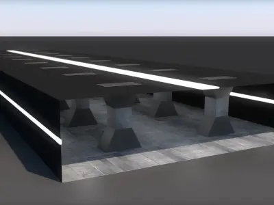 Sci Fi WareHouse 3D model 11
