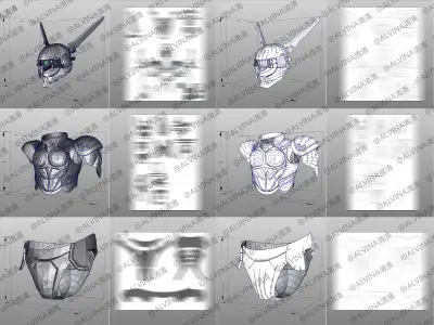 Appleseed Briareos - Cosplay Pepakura Foam Template Low-poly 3D model