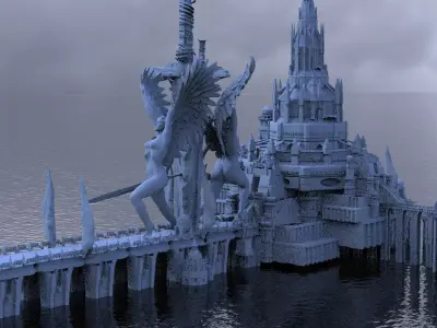 King Arthur Palace bridge 6 3 3D model