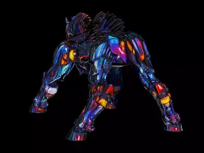 Mechanical Horse Futuristic Robotic Steed Game 3D print model
