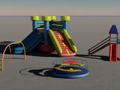 4 Rides 3D models 3D Model Pack